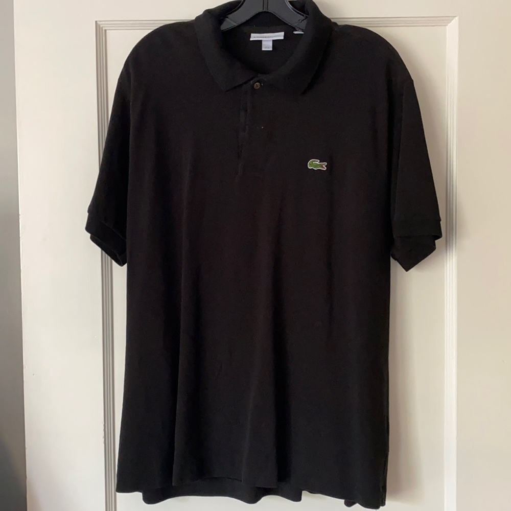 Men’s Lacoste classic fit black polo shirt